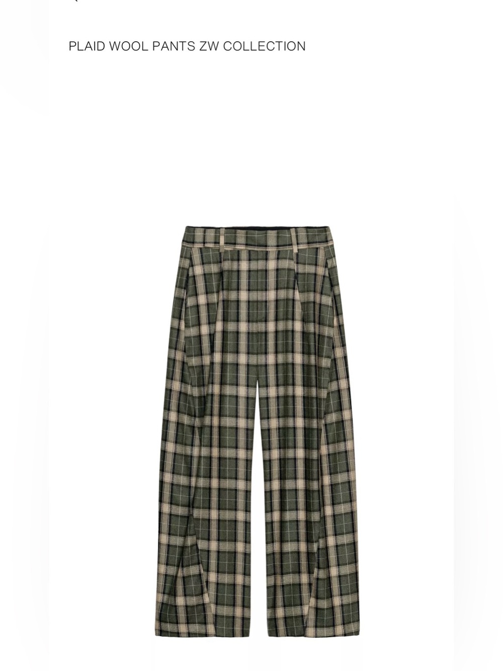 Zara women’s Green Plaid wool Dress Pants new size xs